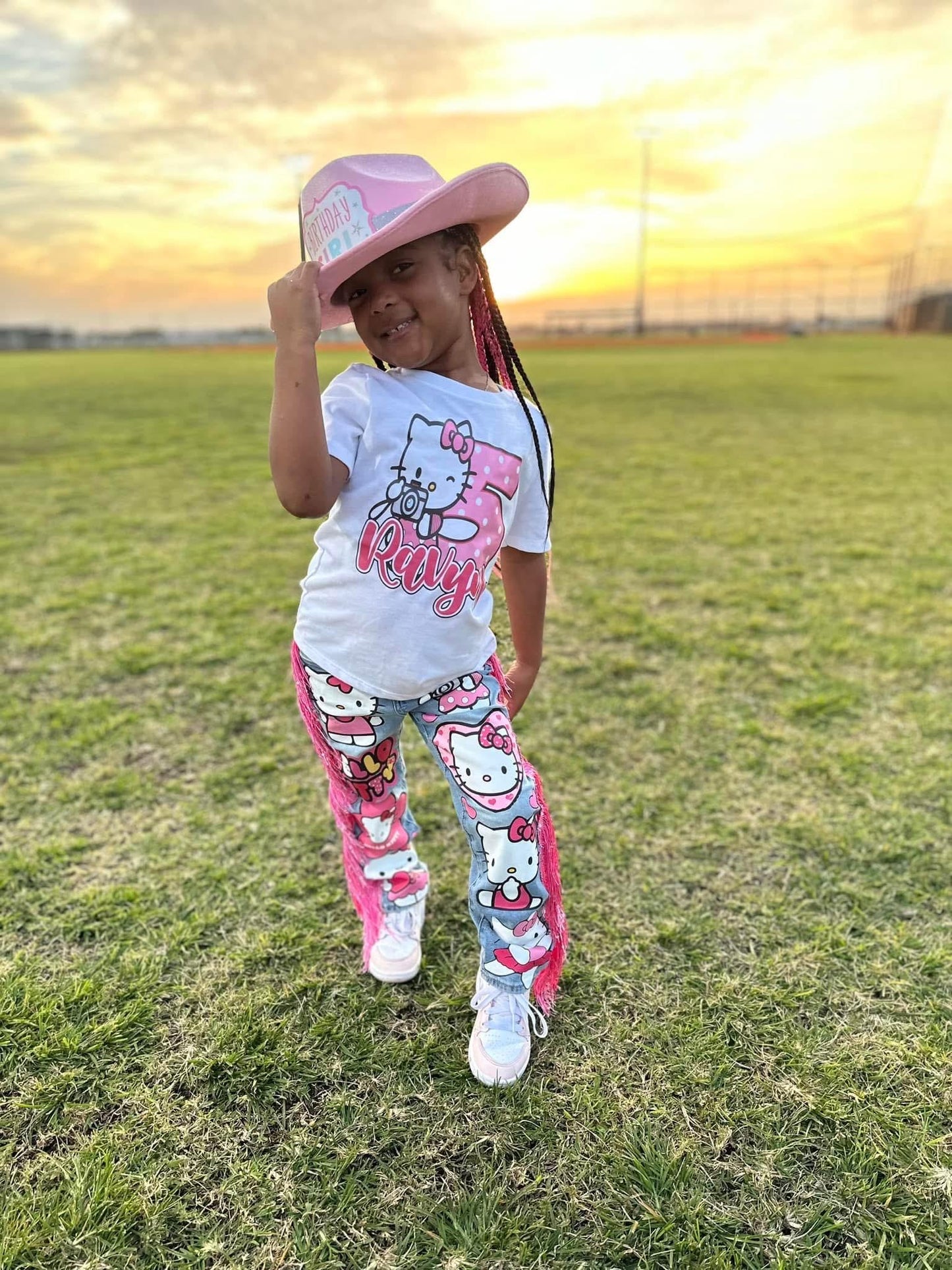 Hello Kitty Denim Pants Set, Hello kitty outfit