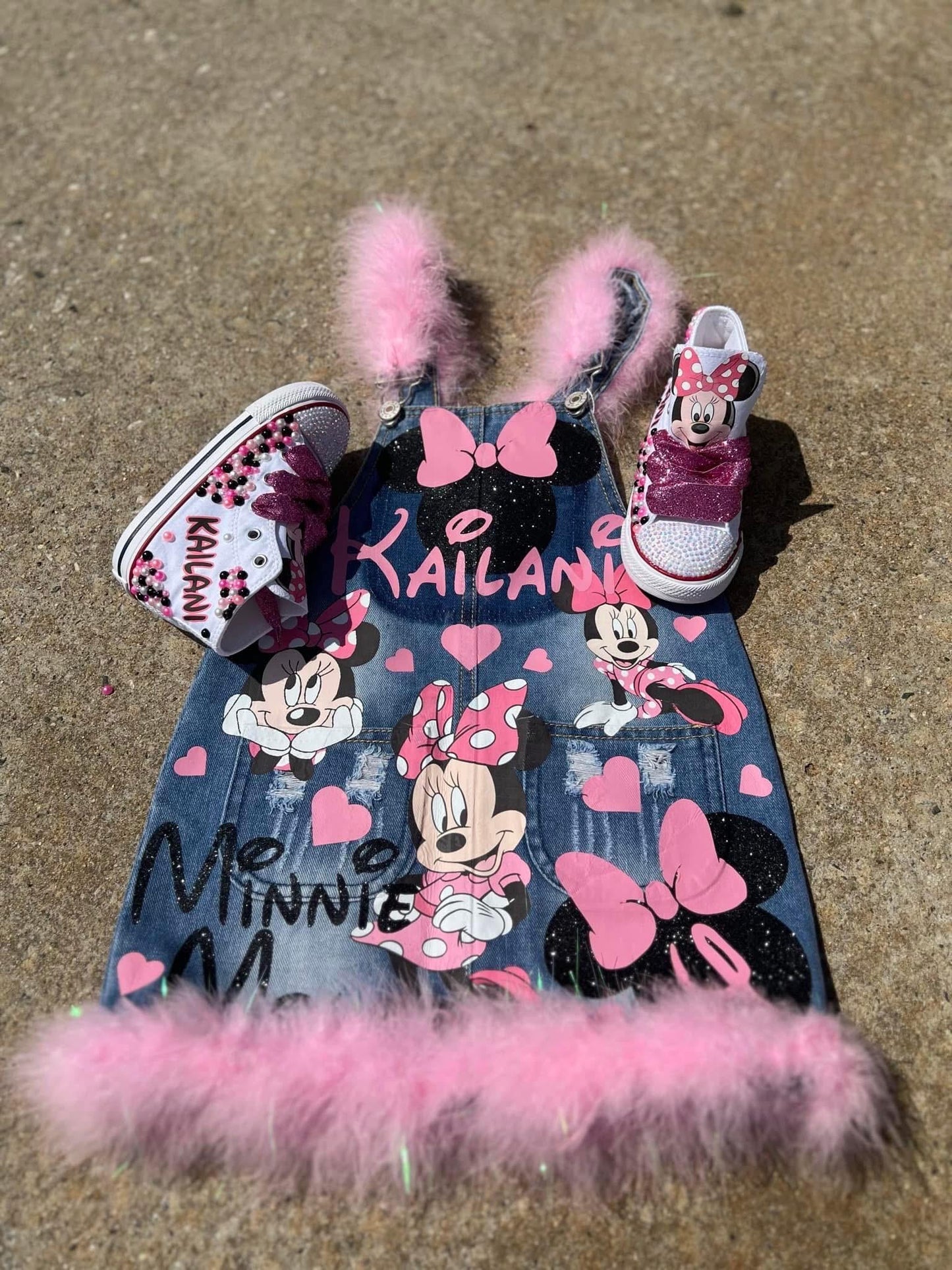 Mouse denim skirtall, Birthday Outfit, Birthday Dress