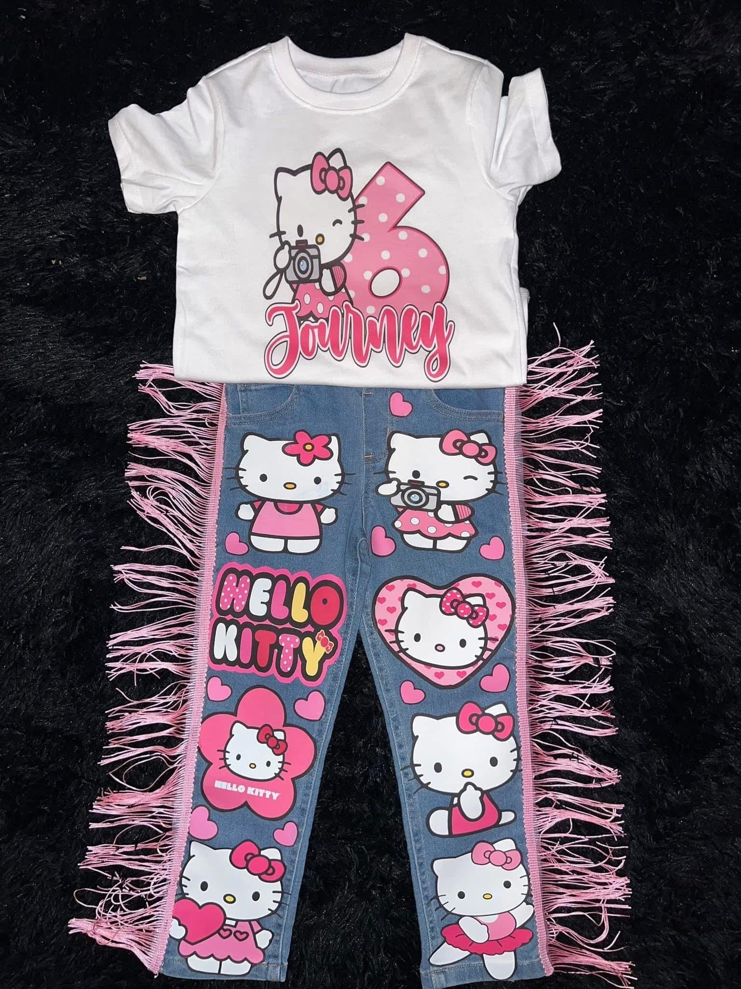 Hello Kitty Denim Pants Set, Hello kitty outfit