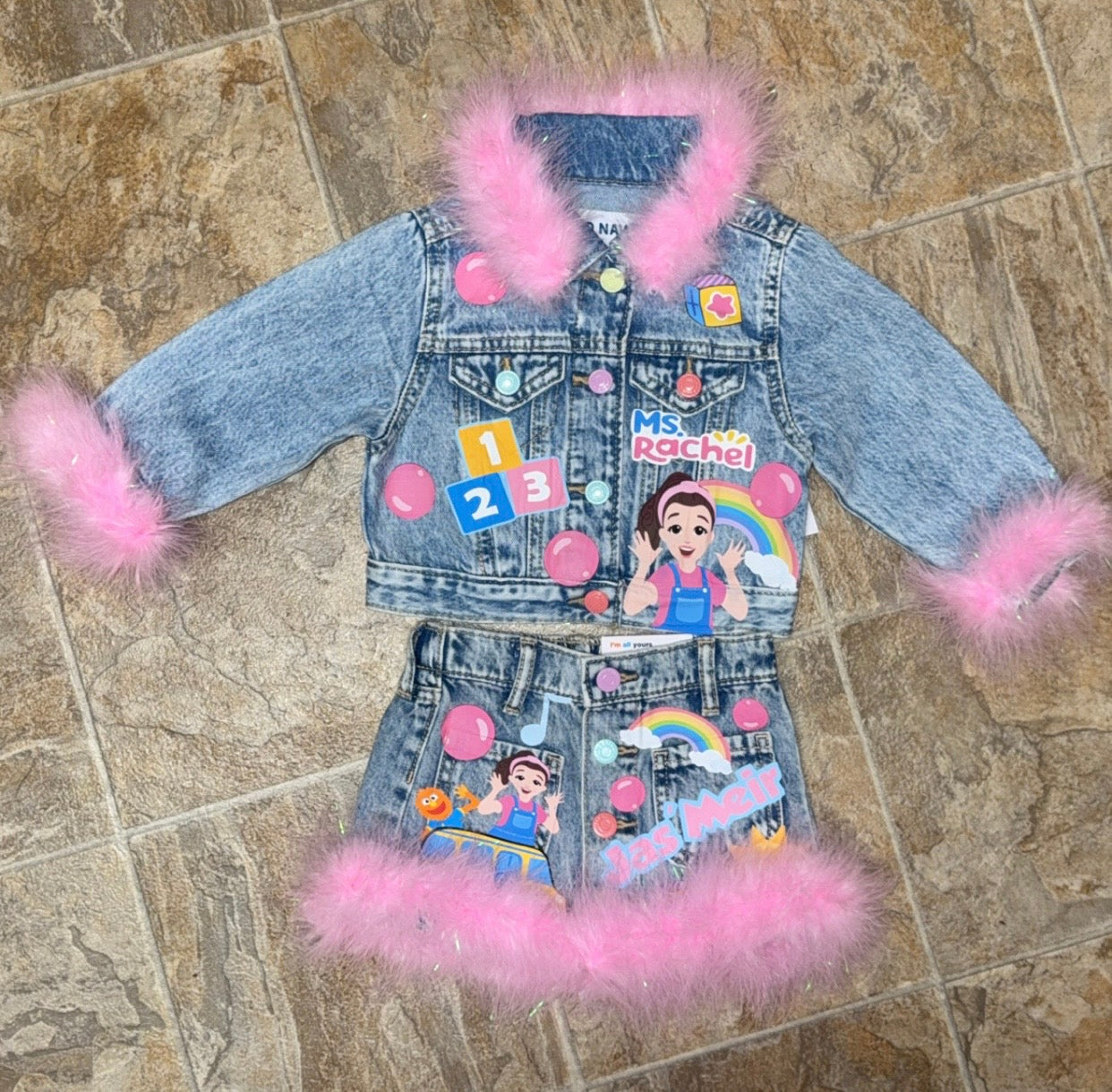 Ms. Rachel 3pc Denim Set