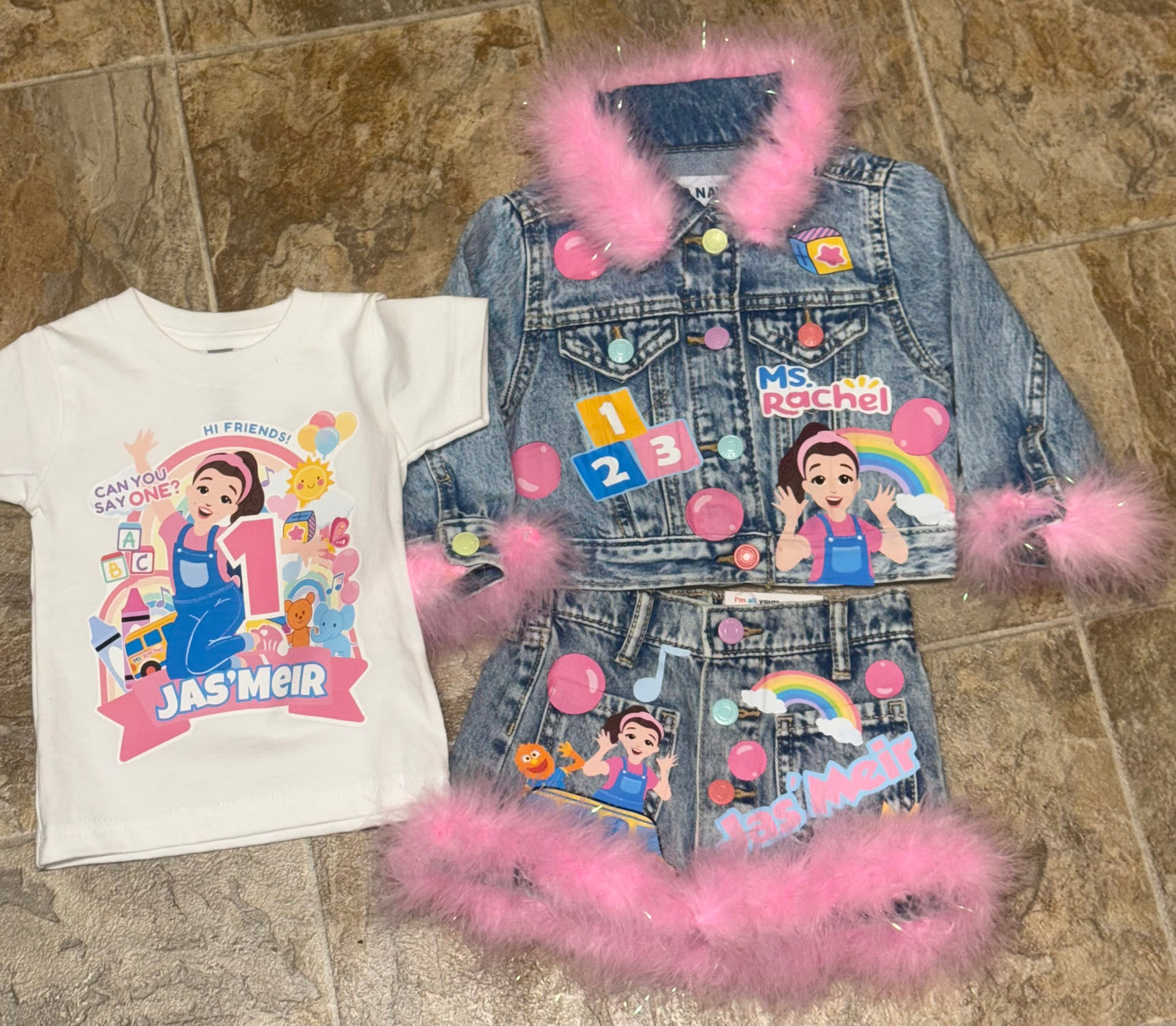 Ms. Rachel 3pc Denim Set