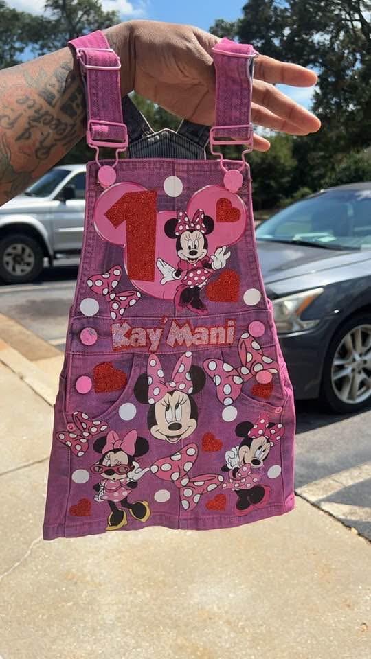 Mouse inspired denim skirtall, Birthday Outfit, Birthday Dress