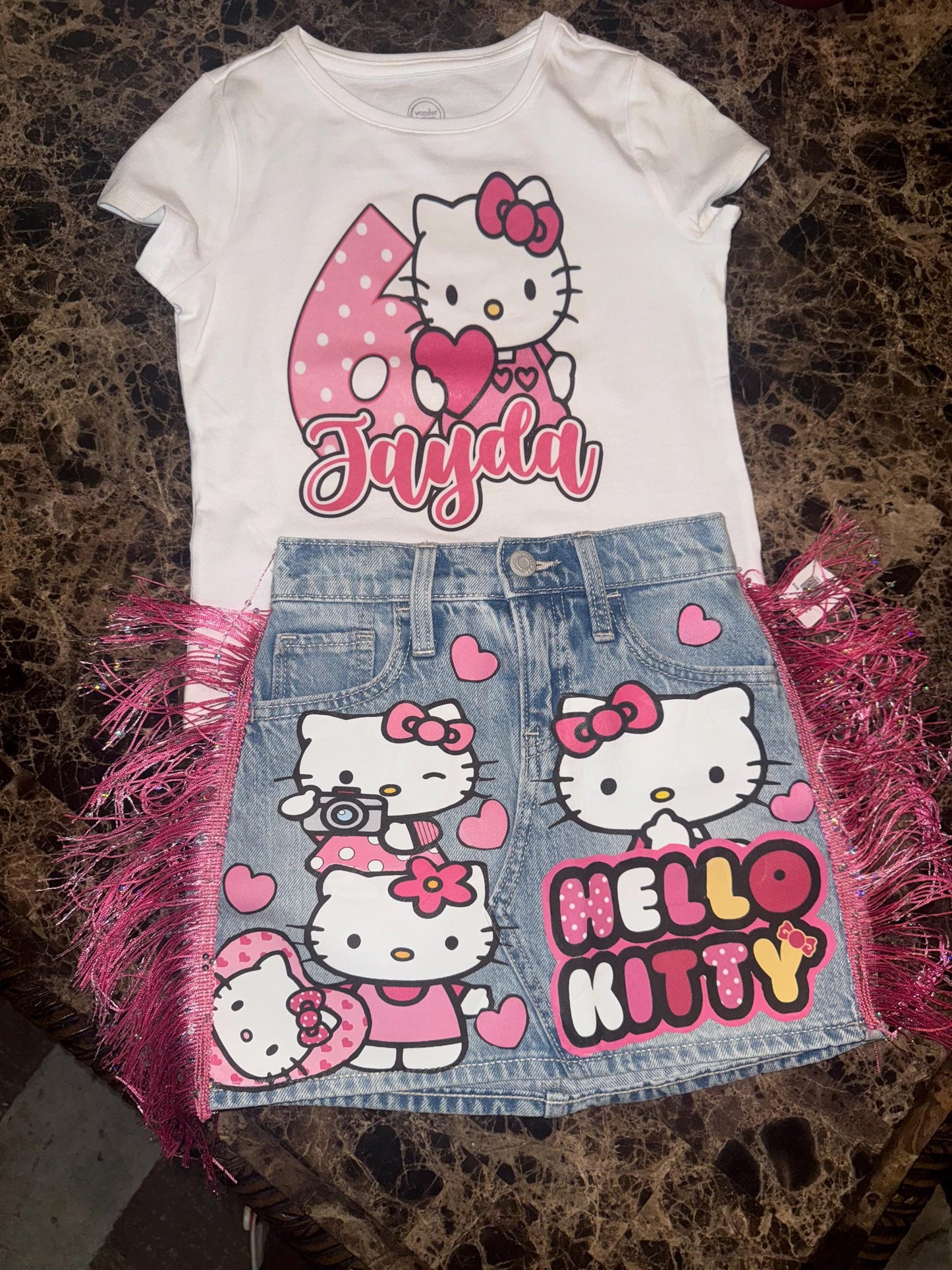 Hello Kitty Denim Skirt Set
