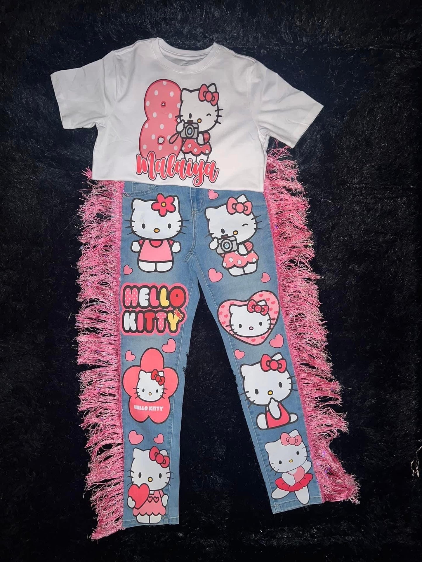 Hello Kitty Denim Pants Set, Hello kitty outfit